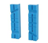 2PCS Vise Jaw Pads Cover Protector, Multi Angle Groove, Antiscivolo, Morbido PU, Accessorio Universale per Morsa da Falegnameria - Magnetico, Protezione Ottimale, Antigraffio e