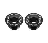 2pcs Vite Copri Manovella M19 Lega Alluminio per Bici Nero