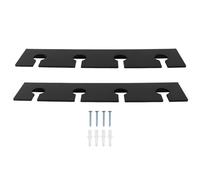 2Pcs Wall Mounted Acrylic Wine Glass Holder, Stemware Hanging Rack, Space Saving Under Cabinet Wine Glass Rack for 8 Stemmed Glasses with Screws, Modern Kitchen Bar Storage for Hom (Nera)