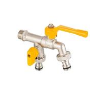 2pcs Washing Machine Single Cold Faucet 1 in 2 Out Garden Taps Double Connection Per Giardino