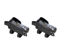 2pcs Waterproof Bike Frame Bag - PU Hard Shell Bicycle Front Frame Bag Large Capacity Cycling Phone Holder Bags Anti-Scratch Bike Top Tube Holder Case for Men Bicycle Accessories Gift