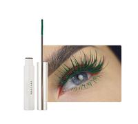 2pcs Waterproof Mascara Eyelash Primer, Colorful Fiber Extra Long Voluminous Lash Mascara, Charming Long Lasting Mascara, Volume, Lengthen, Curl & Smudge Free Mascara (07# Green)
