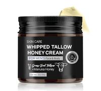 2pcs Whipped Beef Tallow Honey Face Cream Deep Moisturizing Skin Care for Men, Enhances Elasticity,Softness, Radiance Moisturizer