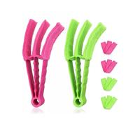2pcs Window Duster Brush Cleaner Tool Removable Washable with 6 Microfibre Sleeves