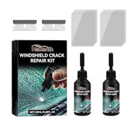 2Pcs Windshield Repair Kit, Windscreen Scratch Remover Tools, Glass Crack Repair Liquid for Cracks, for Windscreens Windows Mirrors, All Crack Types Glass Repair Kit