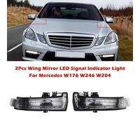 2Pcs Wing Mirror LED Signal Indicator Light Per Mercedes W176 W246 W204 T0