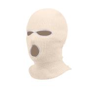 2Pcs Winter Men Hat Mask 3 Hole Full Face Ski Cap for Skiing Per Ciclismo Sci(Beige)