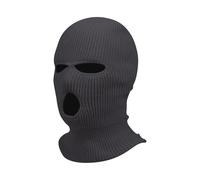 2Pcs Winter Men Hat Mask 3 Hole Full Face Ski Cap for Skiing Per Ciclismo Sci(Grey)