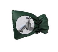 2pcs Winter Outdoor Anti Freeze Faucet Protector Thick Insulation Cover Waterproof Thermal Sleeve For Garden Pipe Frost Safety(Green)
