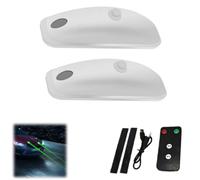 2PCS Wireless LED Strobe Lights with Remote Control, 2 Modes USB Charging IP68 Waterproof Anti-Collision LED Emergency Warning Lights, High Brightness Flashing Indicator Lamp for Motorcycle Car Drone