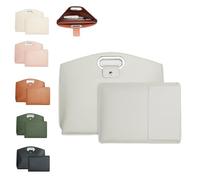 2PCS Women's Laptop Tote Bag Set,Waterproof Leather 14-16in Handbag,Large Work Tote Bag Briefcase for Laptops and iPad Cases (Gray)