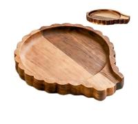 2pcs Wooden Spoon Rest For, Fan Edge Wooden Utensil Holder | Rustic Wooden Coaster & Mini Tray For Kitchen Counter, Hold Spatula Soup Ladle Cooking Tools, Housewarming Gift