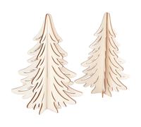 2pcs Xmas Tree Tree Wood Desktop Adornments per fai da te Lovely Home Decori di