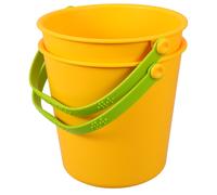 2Pcs Yellow Reusable Plastic Beach Sand Buckets Kids Multi Purpose Pails