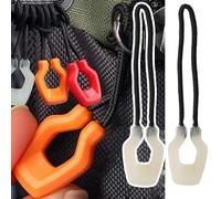 2PCS Zaino Universale con Cerniera, Cordino Multiuso Anti-Perdita, Cerniera Luminosa con Cavo di Coda per Sport all'Aperto (Brillante nel Buio)