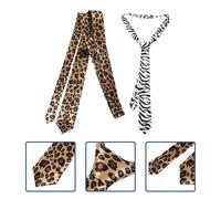 2pcs zebra Leopard Pattern Necktie Premium Party Newnie comodo