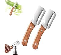 2pcs Zero Snag Wooden Peeler,2-in-1 Multifunctional Stainless SteelPeeler, Multifunctional Vegetable Peeler with Wooden Handle and Bottle Opener, zero-snag kitchen tool for Fruit Veggie