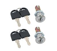 2Pcs Zinco Lega Cassetta Attrezzi Lucchetto con Chiave Cabinet Inserto Linkage