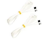 2PCS1M e 2M XH2.54 2PIN Linea di collegamento Parti di stampa 3D Cavo flessibile bianco resistente alle alte temperature for filo Dupont distintivo(2M 2PCS)