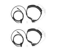 2pcs3.5mm Plug Tactical-Throat Microphone Earphone Covert Adjustable Covert Air Tube Headset with Throat Mic