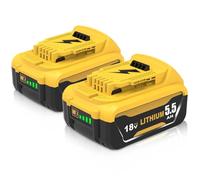 2pezzi 5500mAh Ricambio per Dewalt Batteria 18V DCB184 DCB180 DCB181 DCB182 DCB200 DCB201 DCB204 DCB127 DCB112 DCB115
