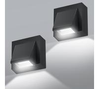 2PEZZI Applique a Parete LED COB 5W Design Quadrato Moderno IP65 Esterni Interni