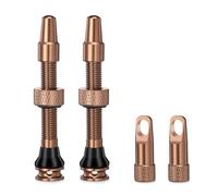 2Pezzi Bike Tubeless Presta Valve Stem, deserto, Strumento di rimozione del nucleo integrato(44 mm)