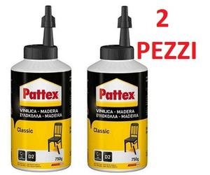 2PEZZI COLLA VINILICA PATTEX CLASSIC 750GR ADESIVO TUTTI I TIPI DI LEGNO 1419307