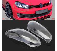 2pezzi Cover Guscio Vetro Copertura Faro Anteriore 2010-2014 PER Golf 6 GTI R