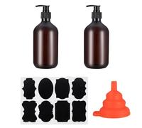 2pezzi Distributore di Sapone 500ml, Flaconi Vuoti di Shampoo, Dispenser Pompa Vuoto, Bottiglie a Pompa, Distributore di Lozione, Portadetersivo per Cucina e Bagno
