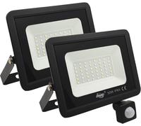 2PEZZI Faretto LED 50W Sensore Movimento IP65 Faro Per Esterni Giardino Terrazza [EEK: A]
