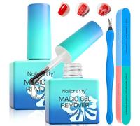 2pezzi Gel Nail Polish Remover, Set Per Smalto Semipermanente, Solvente Delicato Per Smalto, Include Un Spingicuticole E Una Lima Per Unghie, Comodo Da Trasportare Quando Si è In Giro