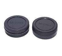 2pezzi Lens Posteriore Cap+2 pezzi Tappo Corpo compatibile con per Micro 4/3 Fotocamere DSLR e M4/3 Obiettivi montati (Micro Quattro Terzo obiettivo,MFT) Adatto per Olympus E-PL5(2 Set)