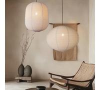 2Pezzi paralume lampadario Ovale paralume in tessuto lino paralume 50cm Colore naturale Paralume per la decorazione di lampadari Schlafzimmer Dekor Hotel Schaufenster in Soggiorno e Camera da Letto