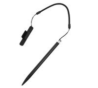 2pezzi Penna Stilo Resistiva per Schermo in Metallo Nero | Cordino e Clip, per Stampante Fiscale e Sistemi Pos, Design Ergonomico Anti-smarrimento
