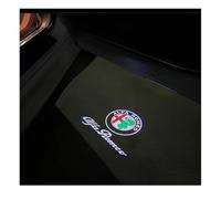 2Pezzi Personalizzare Proiettore Luce Portiera Auto per Alfa Romeo Giulia 155 156 159 147 166 Mito GT Giulietta Stelvio Tonale Decorazione Auto LED Porte per Auto Luci di Ingresso,F