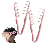 2Pezzi Pettine Per Texture, Pettine Per Acconciature A Denti Larghi Volumizzante, Strumento Per Coprire Le Radici Della Frangia, Districante A Denti Larghi Per Donne, Accessorio Per La Cura Della