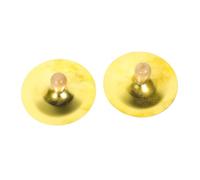 2pezzi Piccoli Finger Cymbals in Rame e Legno per Ragazzo Ragazza | Strumento a Dita da 10cm, Facile da Usare, Adatto a Performance e Didattica Musicale