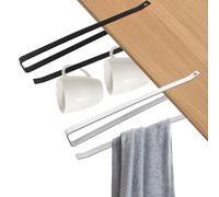 2Pezzi Porta Carta da Cucina Sottopensile, Portarotoli Cucina da Parete Senza Forature, Portarotolo da Cucina Sotto Armadietto per Cucina Bagno Armadi