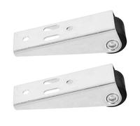 2pezzi Ruote Carrello per Porta Scorrevole in Nylon Argento