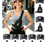 2pezzi/Set Cappellino da baseball per bambini con stampa a lettere e borsa da petto, adatto per ragazzi e ragazze per il ritorno a scuola, uso quotidiano, attività all'aperto 8-12Y,12-15 anniLetterePo