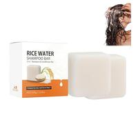 2Pezzi Shampoo Solido Anticaduta,Shampoo Di Riso Anti-Caduta Fortificante,Anti-Hair Loss Rice Shampoo Bar,Stimola La Crescita Dei Capelli Per i Problemi Di Diradamento