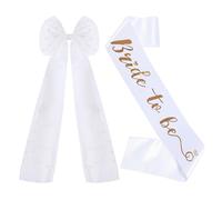 2pezzi Velo da Sposa Bianche,e Fascia per la Futura Sposa,Velo Spos-a in Tulle con Perline,Gli Accessori del Hen Party,Accessori per il Costume Della Futura Spos,Per Addii al Nubilato,Fidanzamenti