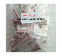 2pf To 0.1uf Ceramic Capacitor Kit 300PCS=30 Values*10pcs 50V 10/15/20/470/103/104/472/473/p/pf Assorted Kit Set Assortment Pack MQXFCZUX