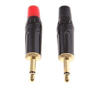 2Pieces 3.5 mm Mono Maschio Riparazione Auricolari Audio Saldatura Jack Adattatore Spina