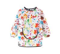 2Pieces Bambini Arte Grembiule Bambini Grembiuli Resistente all'acqua Pittura Grembiule Bambino Gioco Per Il Disegno Cucinare Mestiere Impermeabile Bambini Set, Macchie, 16 yards