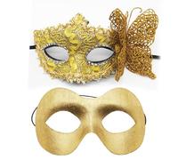 2pieces Elegante maschera laterale a farfalla, colore nero, per le donne, alla ricerca di stili unici.