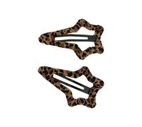 2pieces Leopardo Modello Clip Per Capelli Per Femmina E Giovani Uso Quotidiano E Evento Sociale Strumento Di Modellazione Dei Capelli Raccoglie