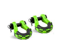 2PK 3/4" Grillo con anello a D Capacità Grilli di traino zincati per impieghi gravosi, da utilizzare con cinghia di traino o fune del verricello per il recupero e il traino di (Size:32T,Color:Verde)