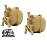 2PK Ms 51113-1 Testa Interruttore Luce Controllo Marroncino 3-LEVER Militare